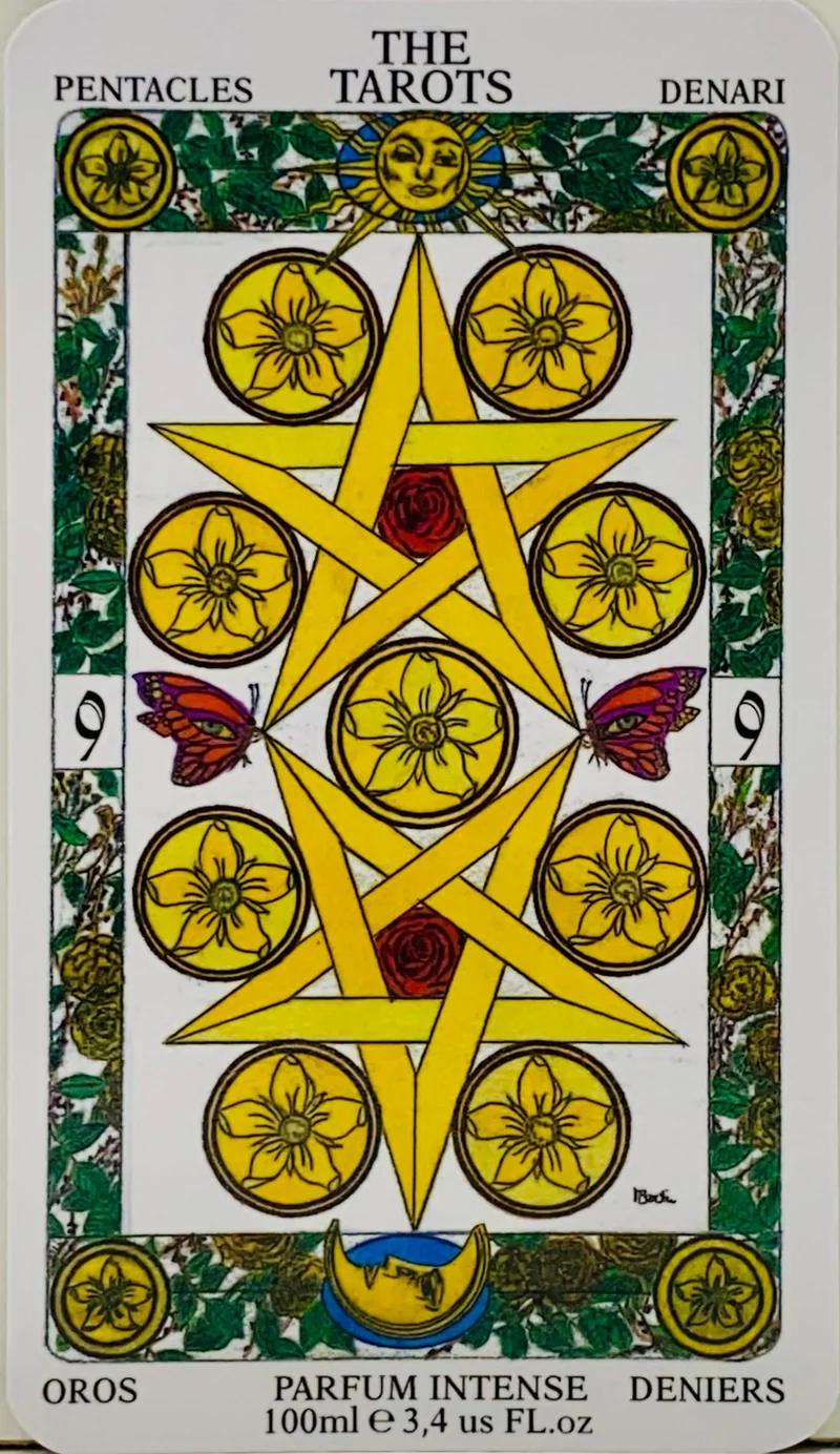 NINE OF PENTACLES, NOVE DI DENARI