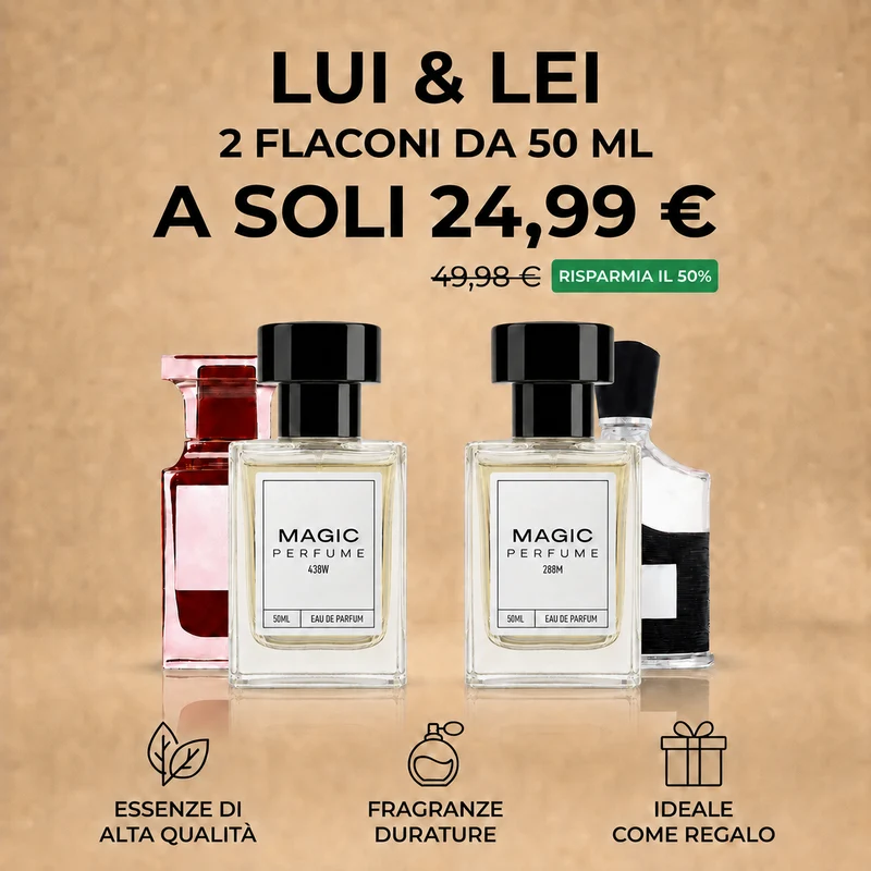Lui & Lei – 2 flaconi da 50 ml di profumo