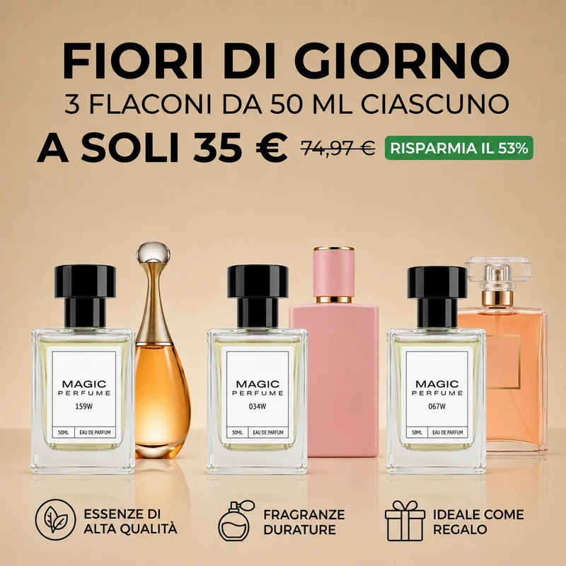 Fiori di Giorno – 3 flaconi di profumo da 50 ml