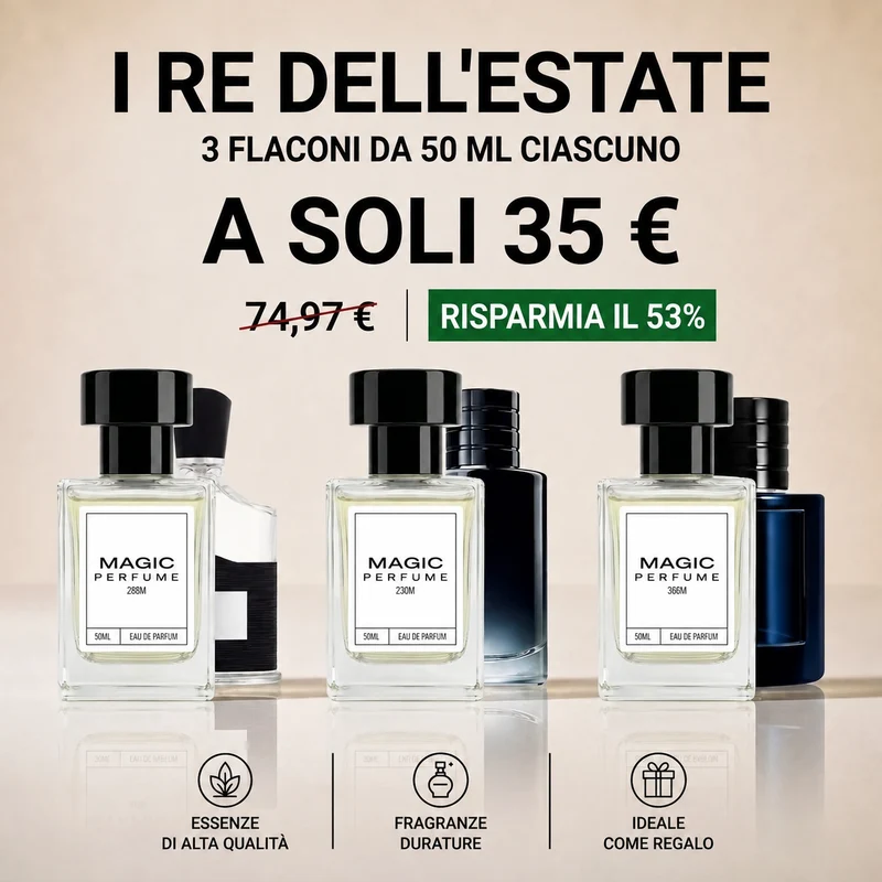 I Re dell'Estate – 3 flaconi da 50 ml di profumo