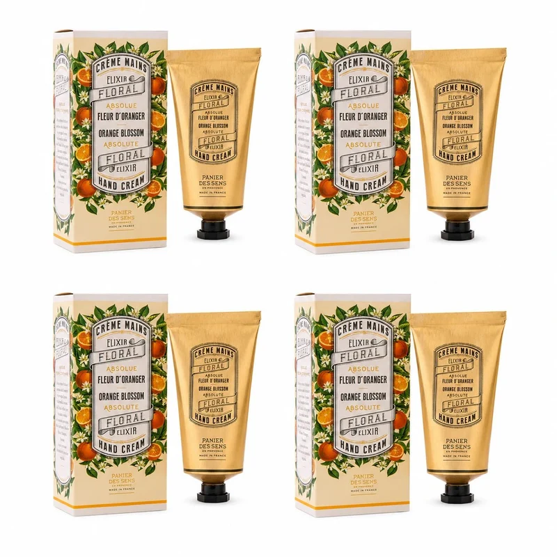Lot de 4 Crèmes Mains 75ml - Fleur d’Oranger