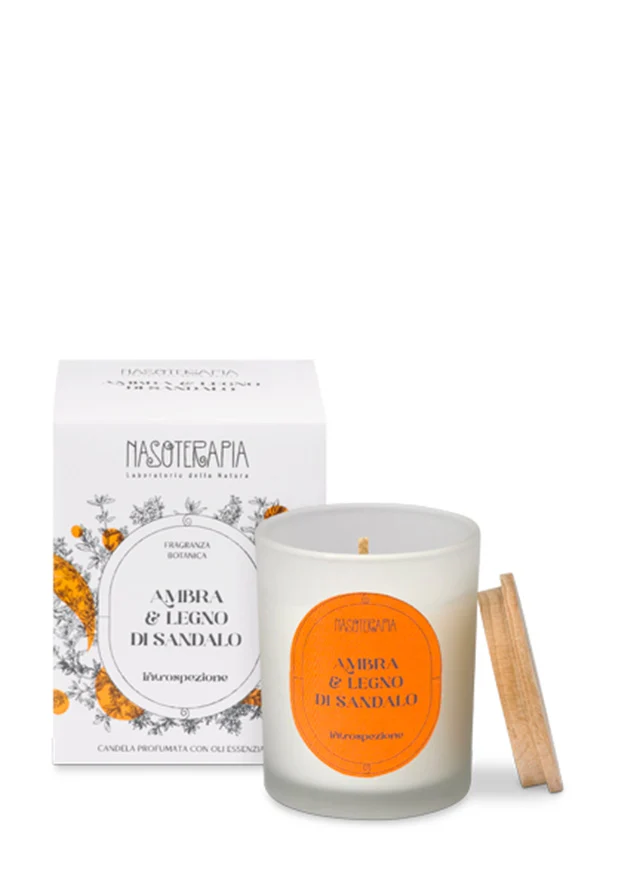 Candela Ambra e Legno di sandalo