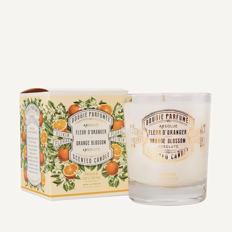 Bougie parfumée Fleur d’Oranger – Bougie artisanale parfum de Grasse | Panier des Sens