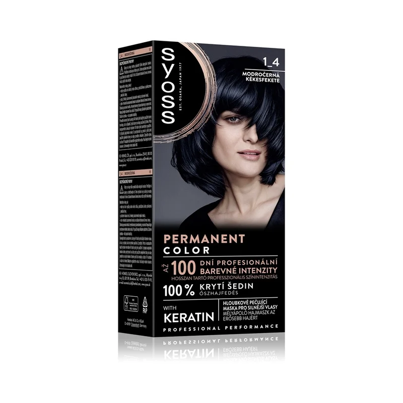 Syoss Permanent Color 1_4 Blue Nero — Tinta capelli