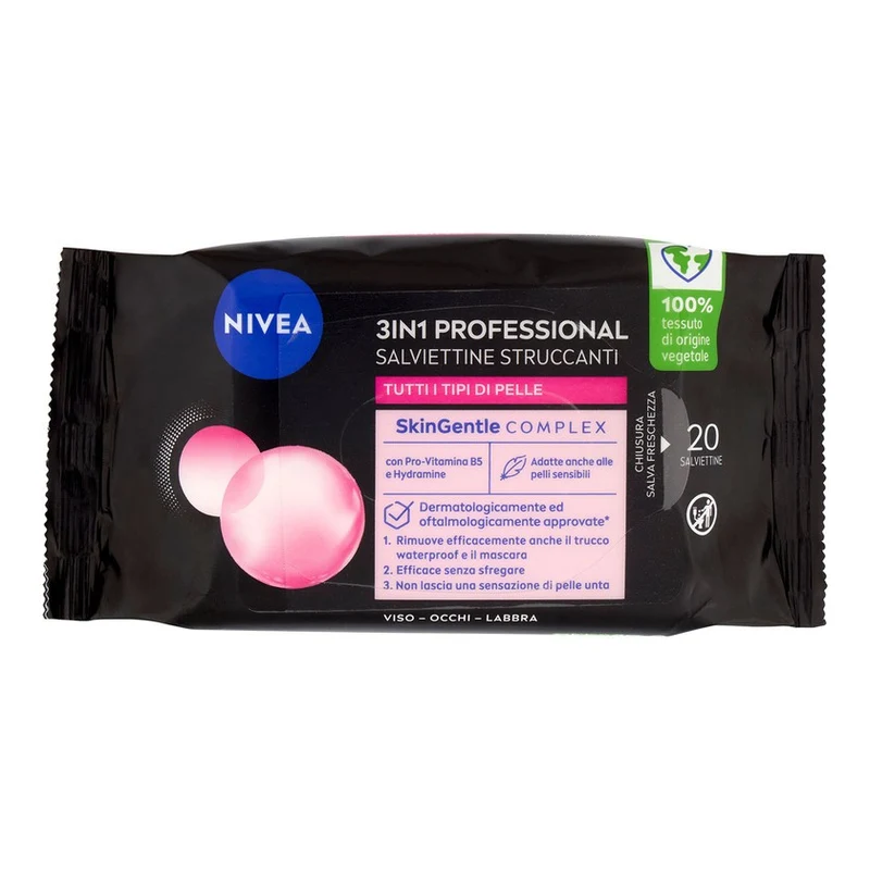 Nivea Micellair Salviette Struccanti Professional 20 salviettine — Salviette struccanti