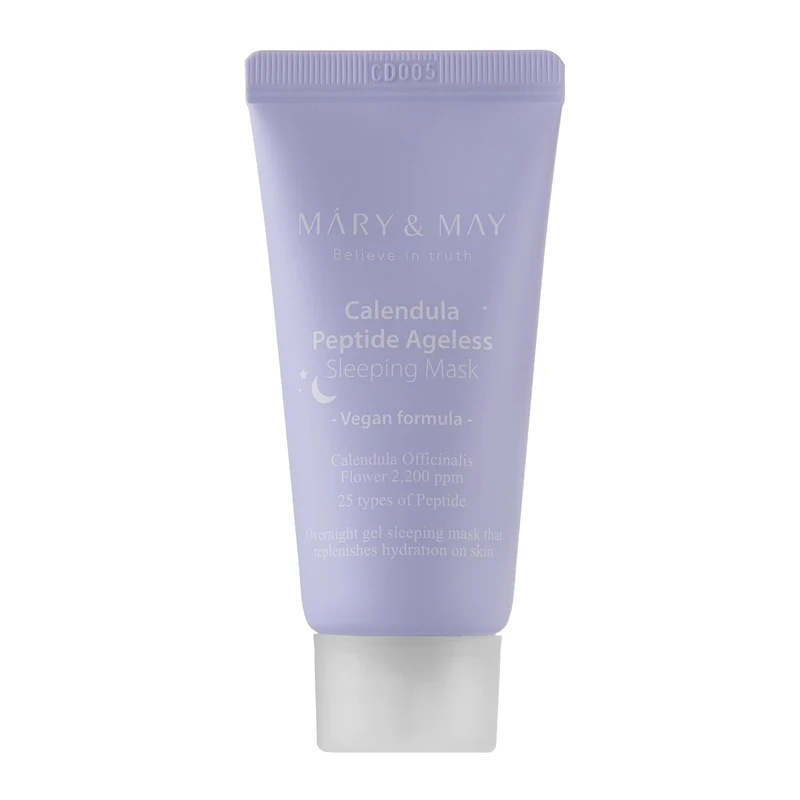 Mary&May Vegan Calendula Peptidi Ageless Sleeping Maschera Notte 30g — Maschera notte