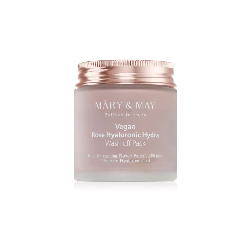 Mary&May Rose Acido Ialuronico Hydra Wash-off Pack Maschera Idratante 125g — Maschera