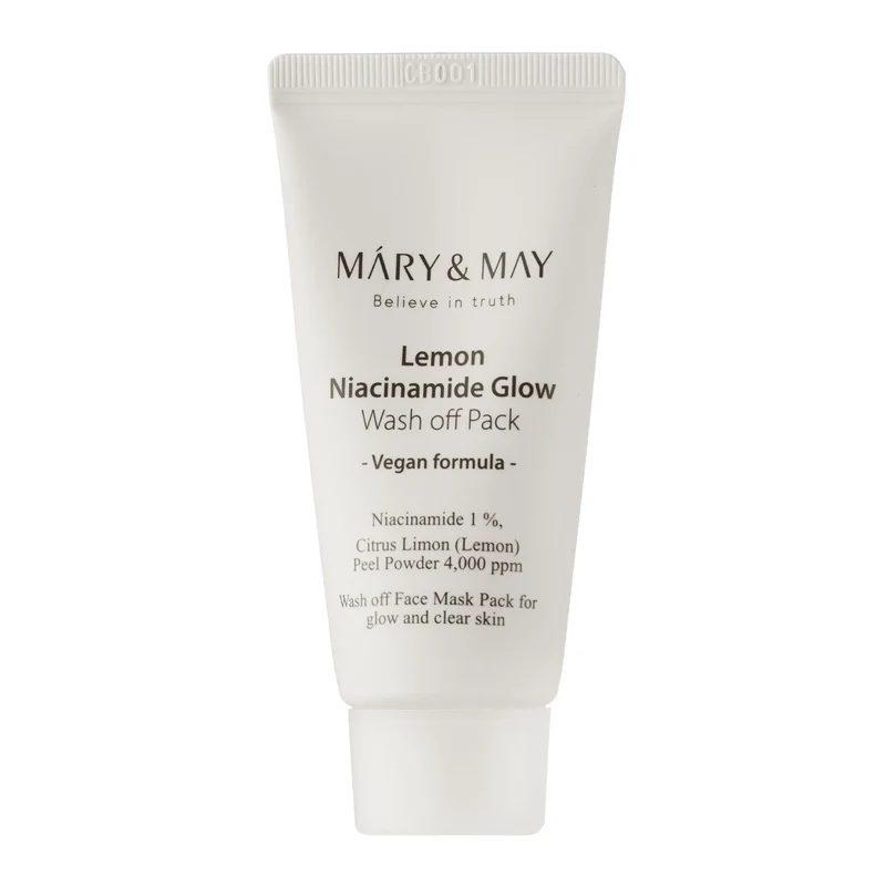 Mary&May Lemon Niacinamide Glow Wash-off Pack Clay Maschera Illuminante 30g — Maschera