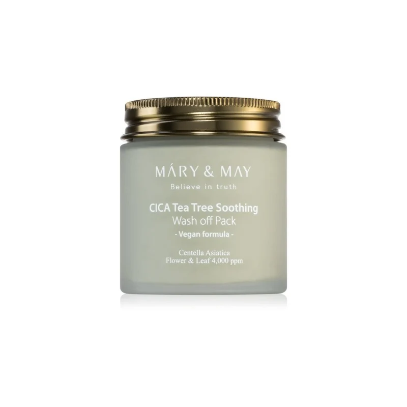 Mary&May CICA Tea Tree Lenitivo Wash-off Pack Clay Maschera 125g — Maschera