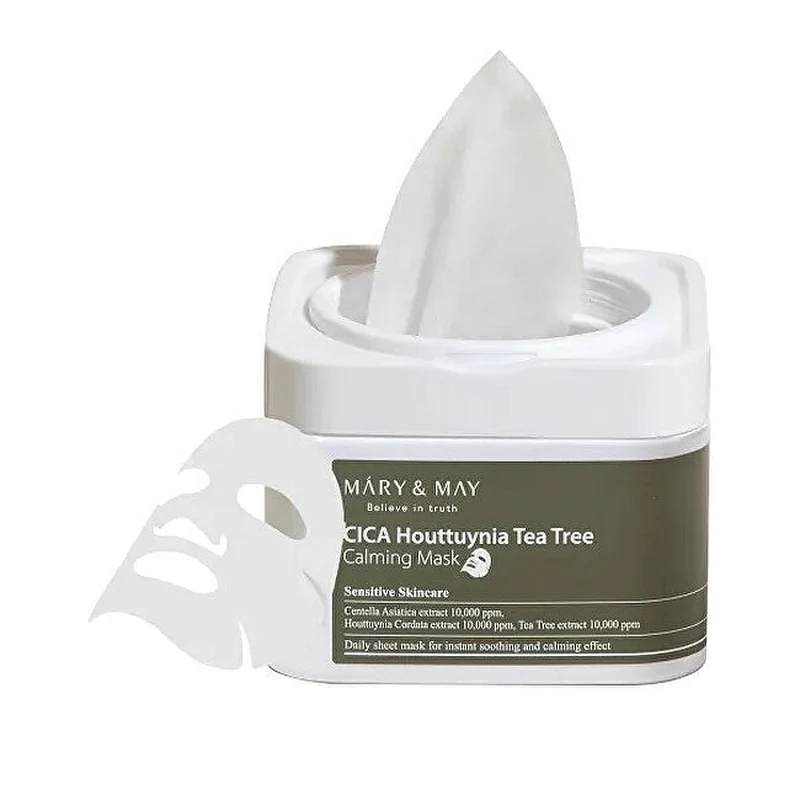 Mary&May Cica Houttuynia Tea Tree Lenitivo Maschera 30 pz — Maschera viso