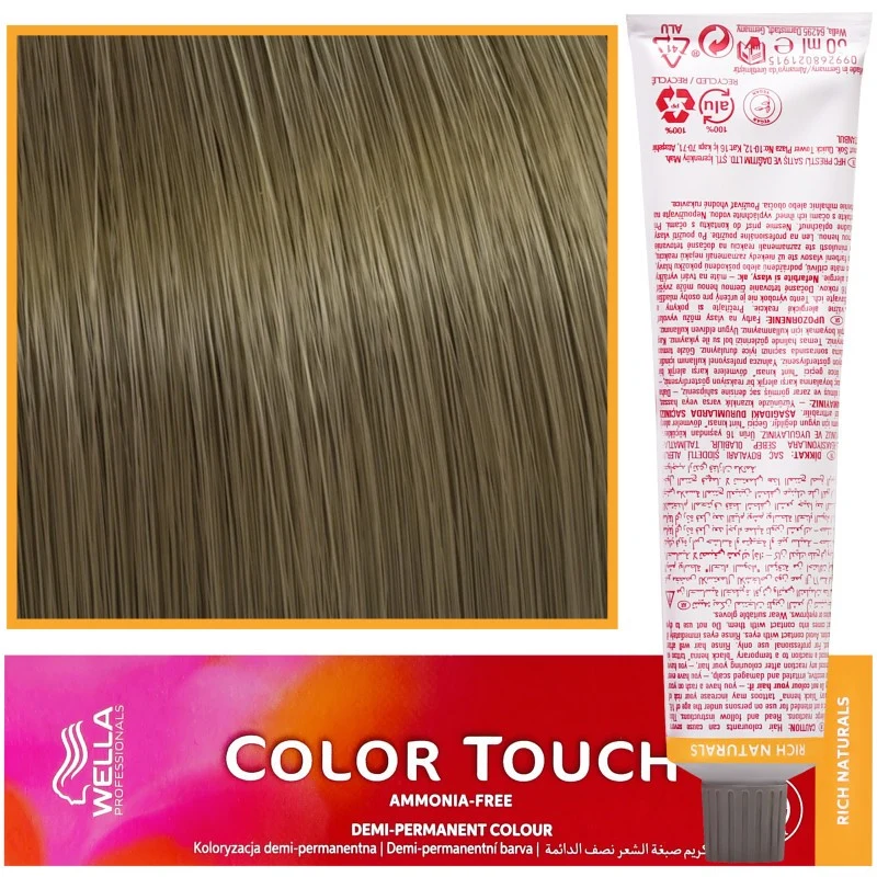 Wella COLOR TOUCH 7/1 Biondo cenere medio 60 ml — Tinta per capelli