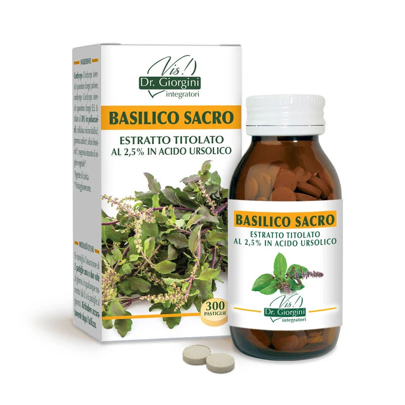Dr Giorgini Basilico Sacro Estratto Titolato 300 mg 90 g — Integratore in Pastiglie