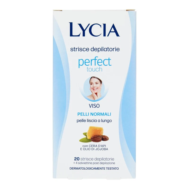 Lycia Strisce viso depilatorie pelli normali 20 pezzi — Strisce depilatorie