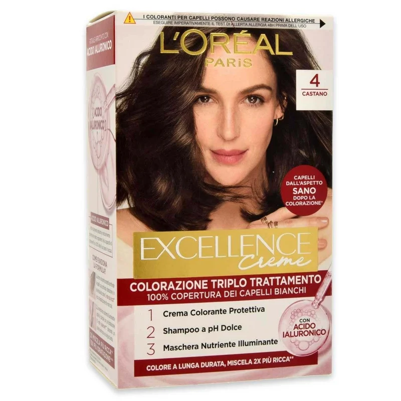 L'Oréal Paris Excellence Colorazione Triplo Trattamento N 4 Castano — Colorazione capelli