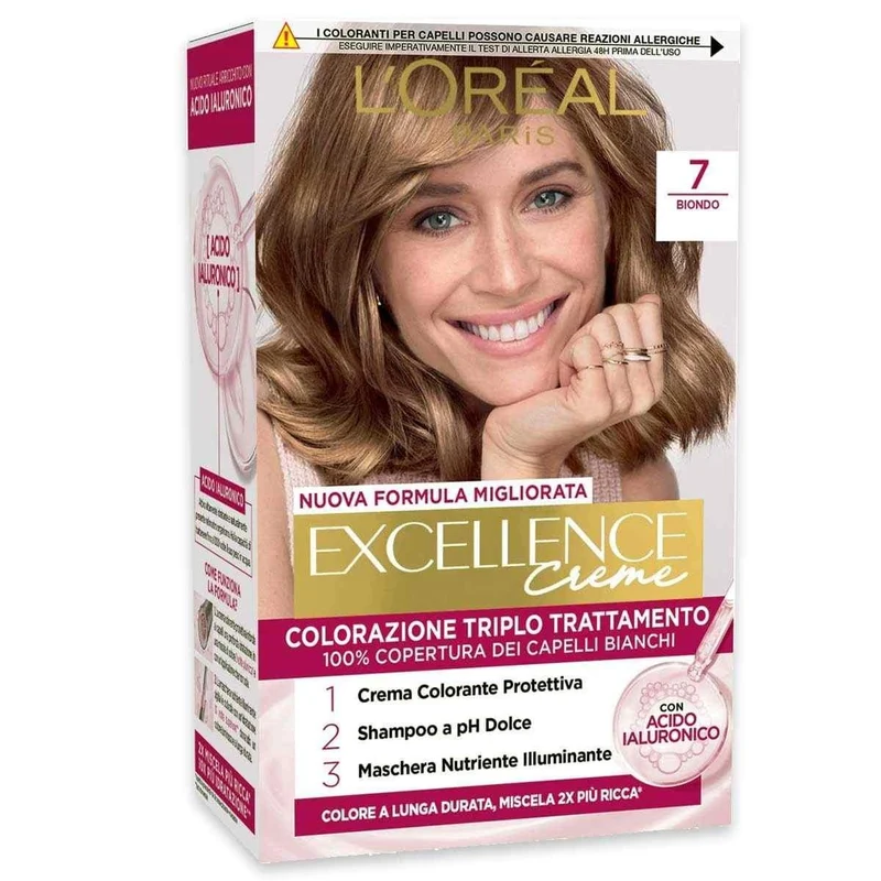 L'Oréal Paris Excellence Colorazione Triplo Trattamento N 7 Biondo — Colorante per capelli