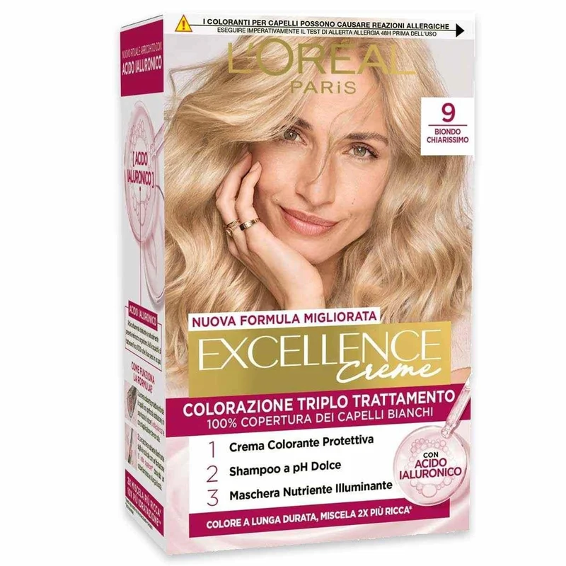 L'Oréal Paris Excellence Colorazione Triplo Trattamento N 9 Biondo Chiarissimo — Colorazione capelli