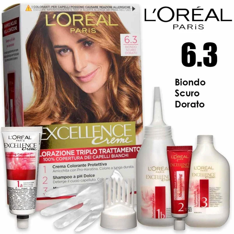 L'Oréal Paris Excellence Colorazione Triplo Trattamento N 6.30 — Colorante per capelli