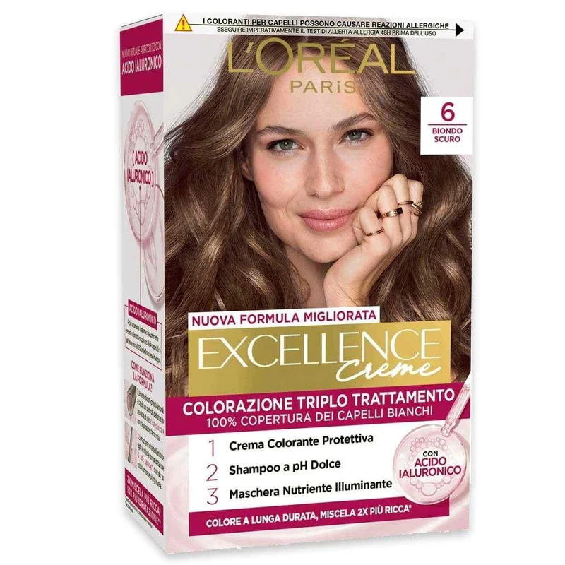 L'Oréal Paris Excellence Colorazione Triplo Trattamento N 6 Biondo Scuro — Colorante per capelli