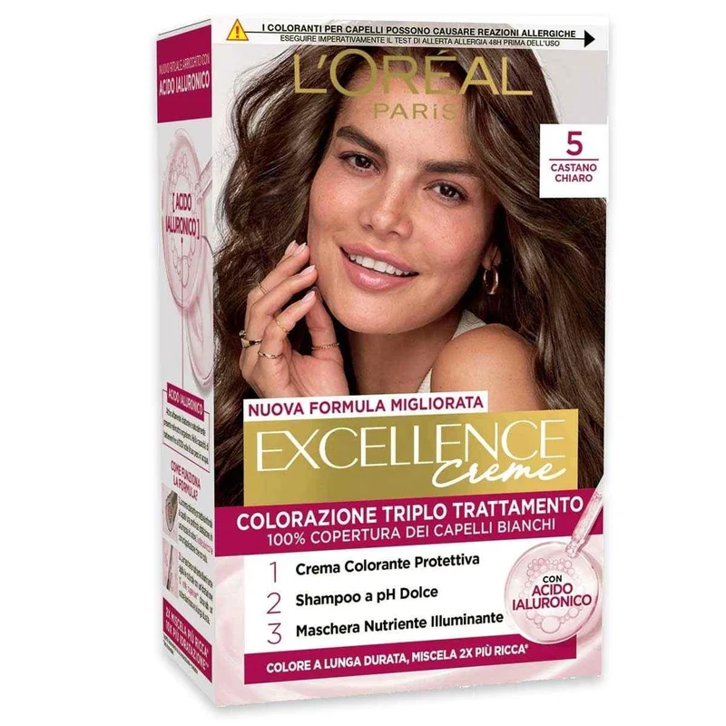 L'Oréal Paris Excellence Colorazione Triplo Trattamento N 5 Castano Chiaro — Colorazione capelli
