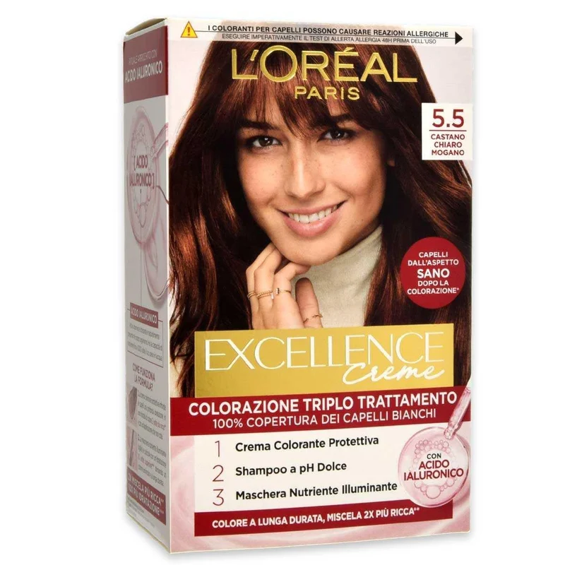 L'Oréal Paris Excellence Colorazione Triplo Trattamento N 5.5 Castano Chiaro Mogano — Tinta capelli