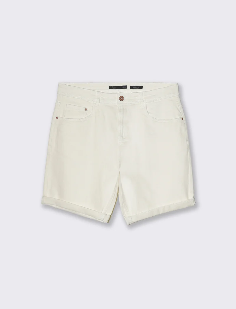 Bermuda jeans regular fit: da uomo - Bianco