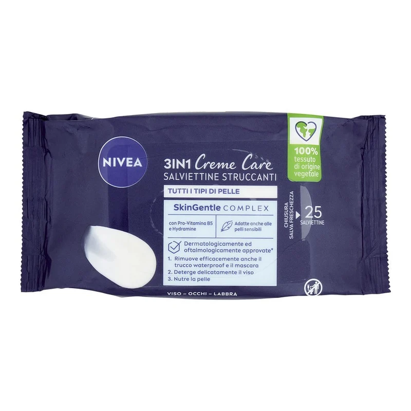 Nivea Creme Care Salviettine Struccanti Viso 25 Pezzi — Salviettine struccanti