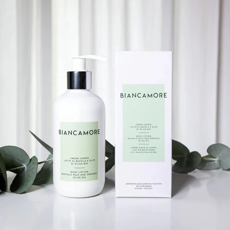 BIANCAMORE Crema corpo al latte di bufala e olio di oliva bio