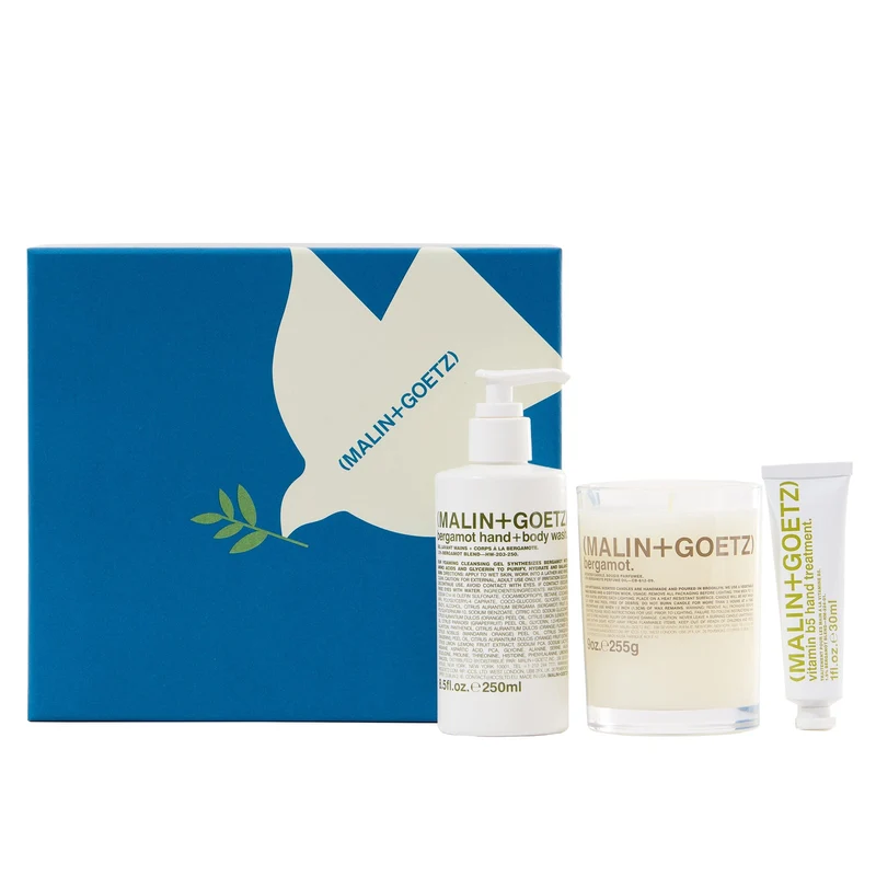 Set de Regalo, The Bright Side Bergamot Body Care + Candle Set | Malin + Goetz