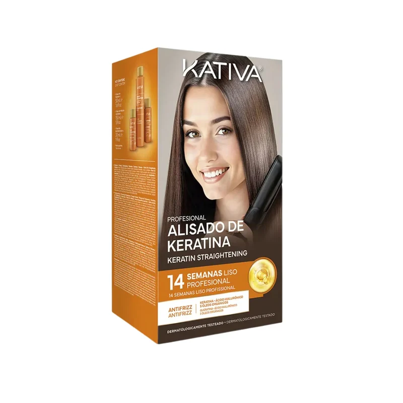 Kativa Profesional Alisado Brasileño Keratina Estuche 4 Piezas