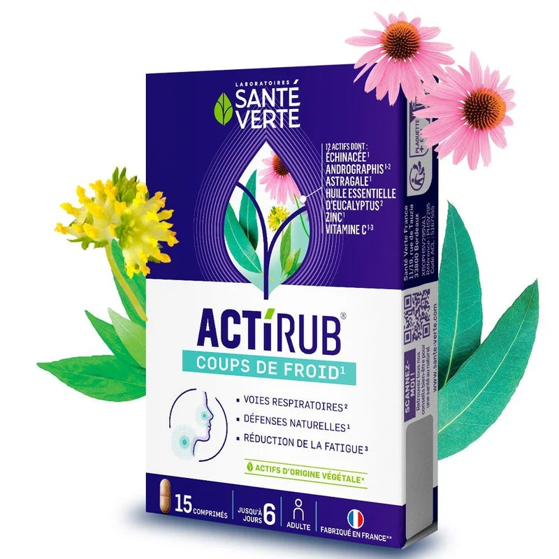 Sante Verte ActiRub Colpi di freddo 15 Compresse — Integratore