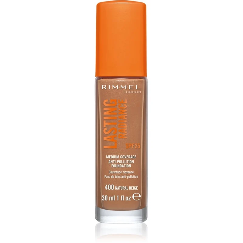 Rimmel Lasting Radiance Fondotinta Illuminante SPF 25 400 Natural Beige 30 ml — Fondotinta