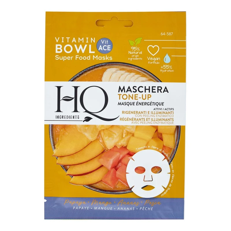 Hq Maschera Viso In Tessuto Bowl Tone Up — Maschera viso in tessuto