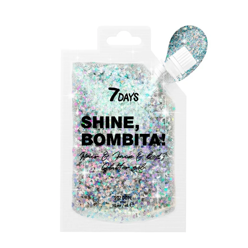 Shine Bombita Gel-Glitter viso capelli e corpo