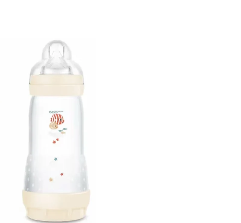 Mam Biberon Easy Start Anti-Colic Sili Fisio +4M 320ml Beige — Biberon