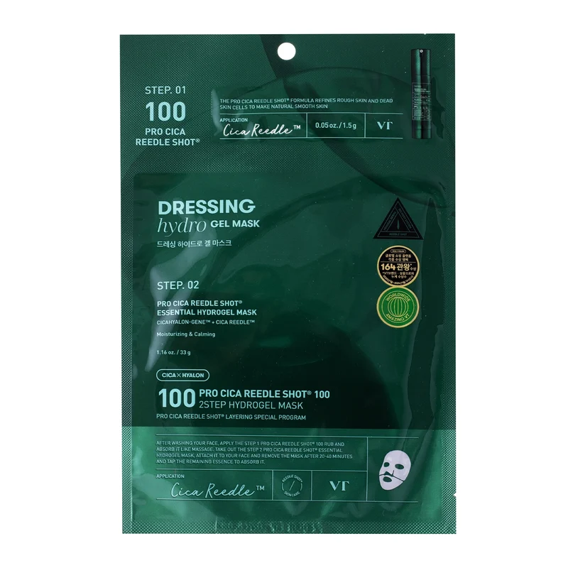VT Cosmetics Pro Cica Reedle Shot 100 2Step Maschera Hydrogel Lenitiva 1.5g 33g — Maschera viso
