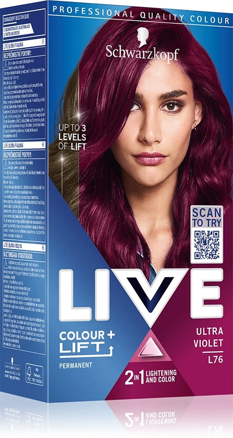 Schwarzkopf LIVE Colour + Lift L76 Ultra Violet — Tinta capelli