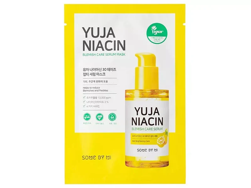Some By Mi Yuja Niacin Anti-Imperfezioni Maschera in Tessuto Illuminante 25g — Maschera in tessuto