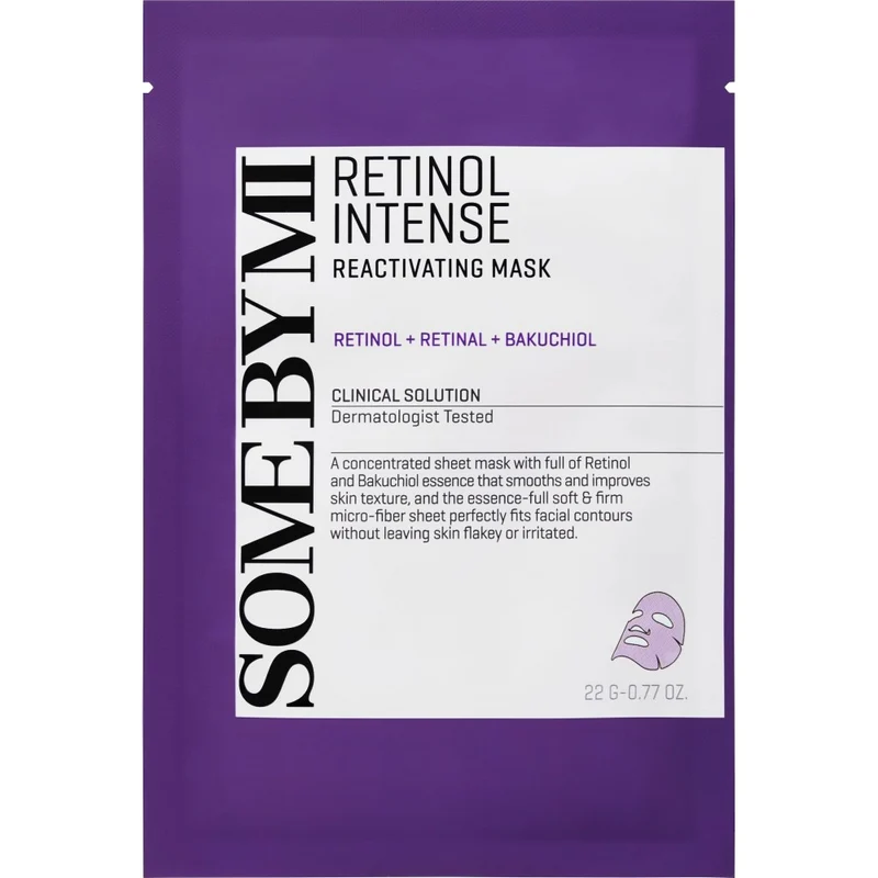 Some By Mi Retinolo Intense Reactivating Maschera in Tessuto Anti-Aging 22g — Maschera in tessuto