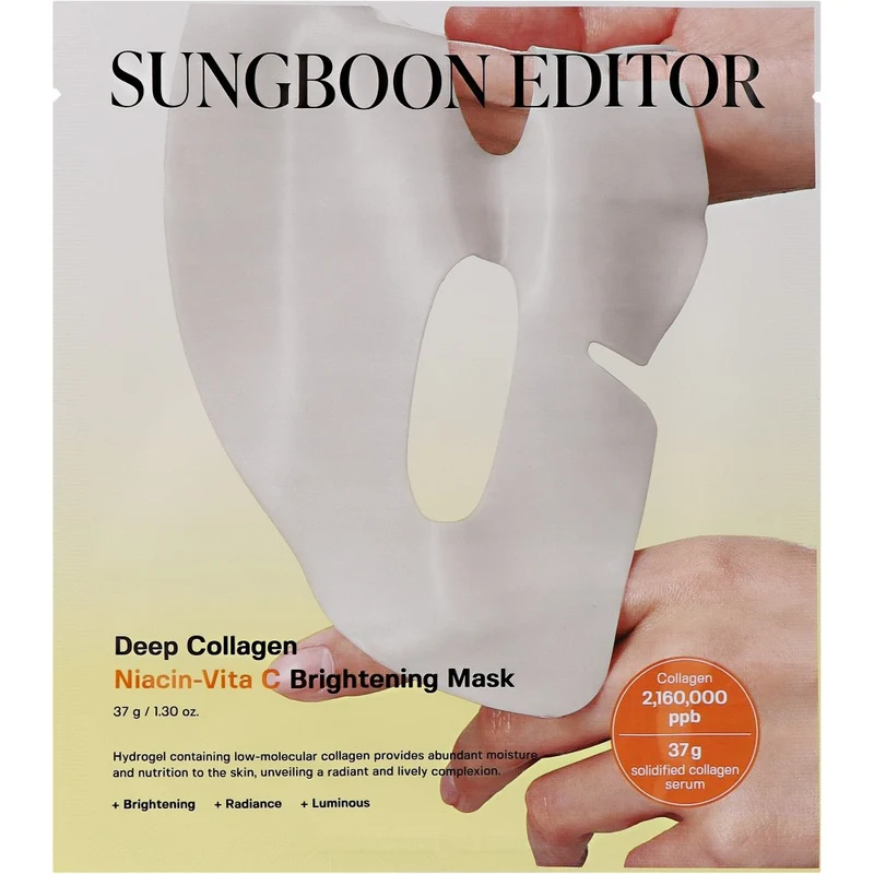 Sungboon Editor Deep Collagene Niacin Vita C Maschera Hydrogel Illuminante 37g — Maschera hydrogel