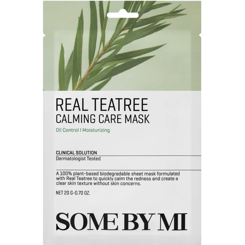 Some By Mi Real Teatree Lenitivo Care Maschera 20g — Maschera in tessuto