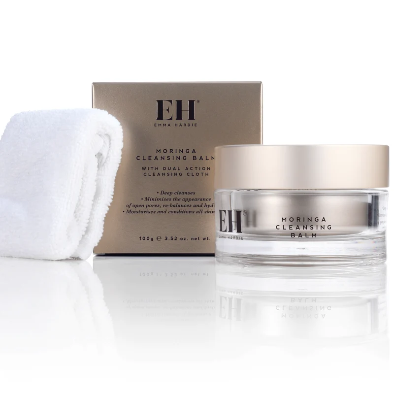 Moringa Cleansing Balm con paño limpiador Emma Hardie Bálsamo Limpiador