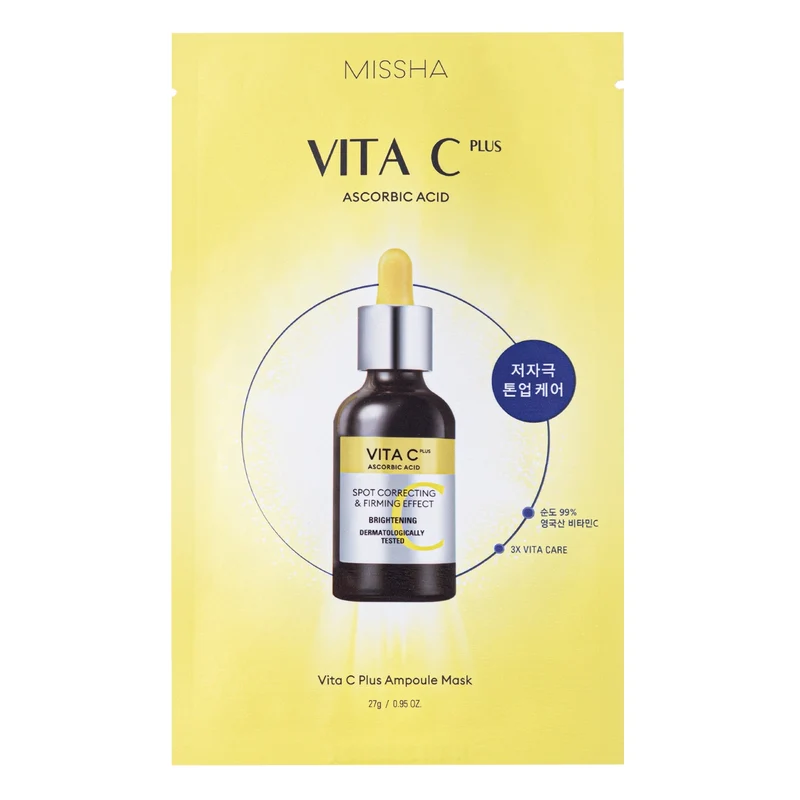 Missha Vita C Plus Spot Correcting Rassodante Maschera in Tessuto Vitamina C 27g — Maschera in tessuto