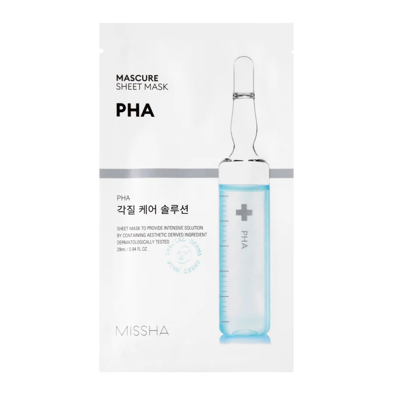Missha Mascure Peeling Solution Maschera Tessuto PHA 28ml — Maschera viso in tessuto