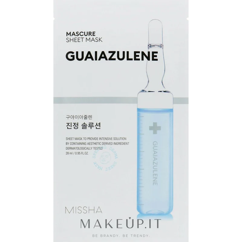 Missha Mascure Guaiazulene Maschera Tessuto Lenitiva 28ml — Maschera viso in tessuto