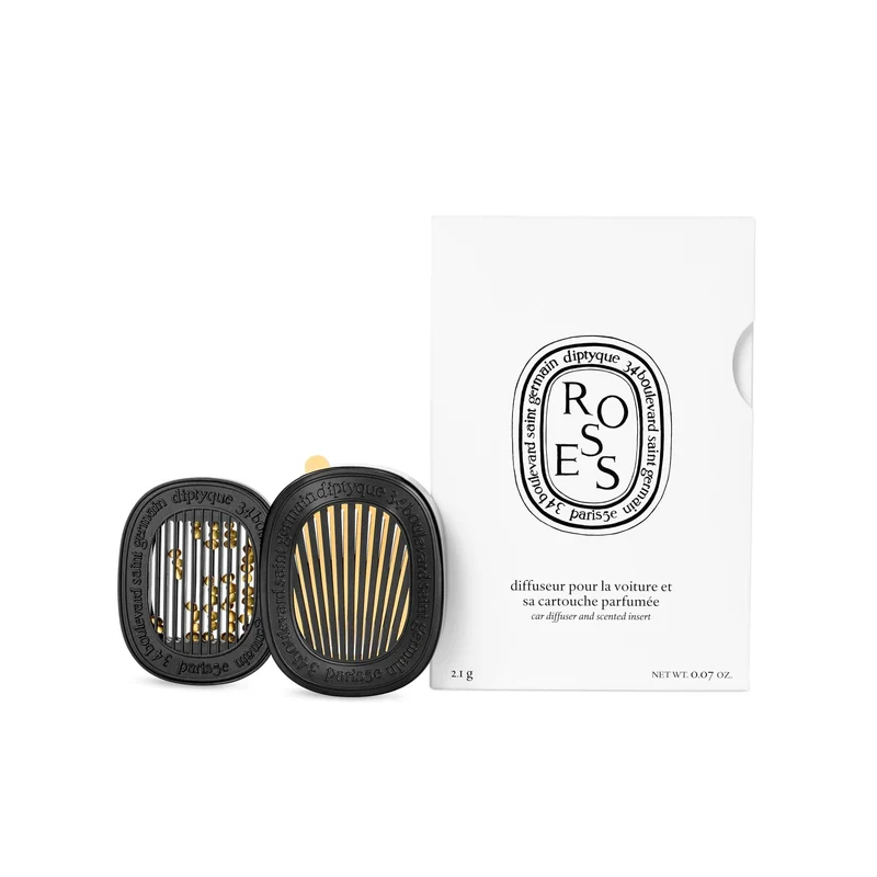 Difusor de aromas para el coche Diptyque y 1 recarga Car Diffuser de Roses