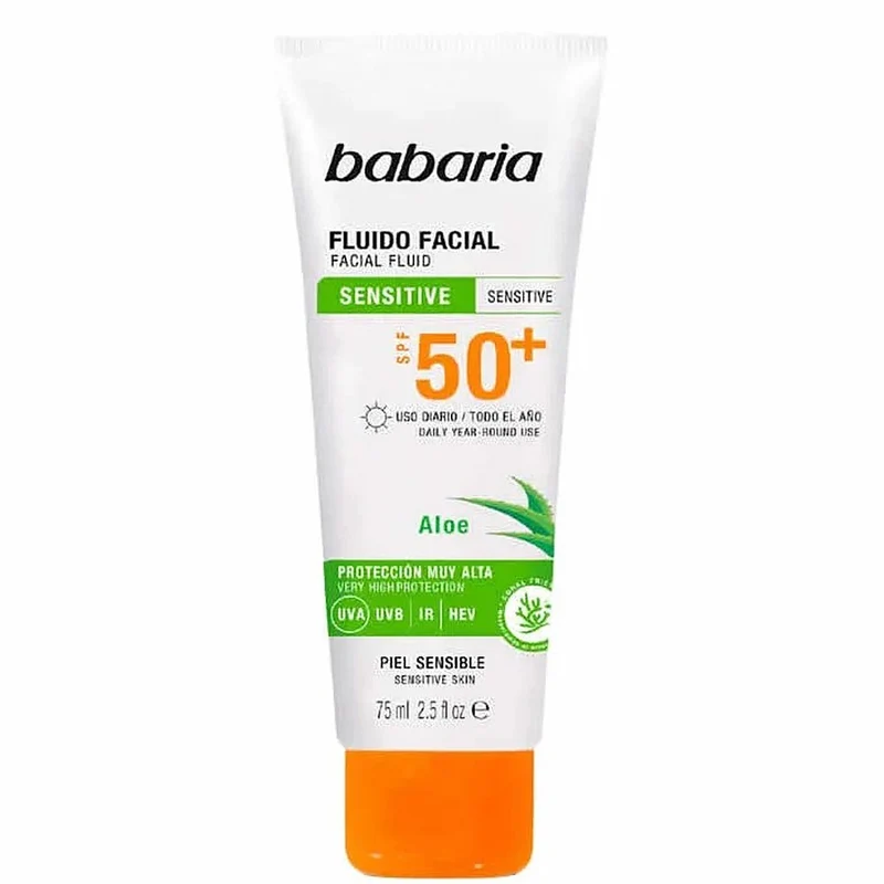 Babaria Fluido Viso Pelle Sensibile SPF 50 75 ml — Fluido Solare