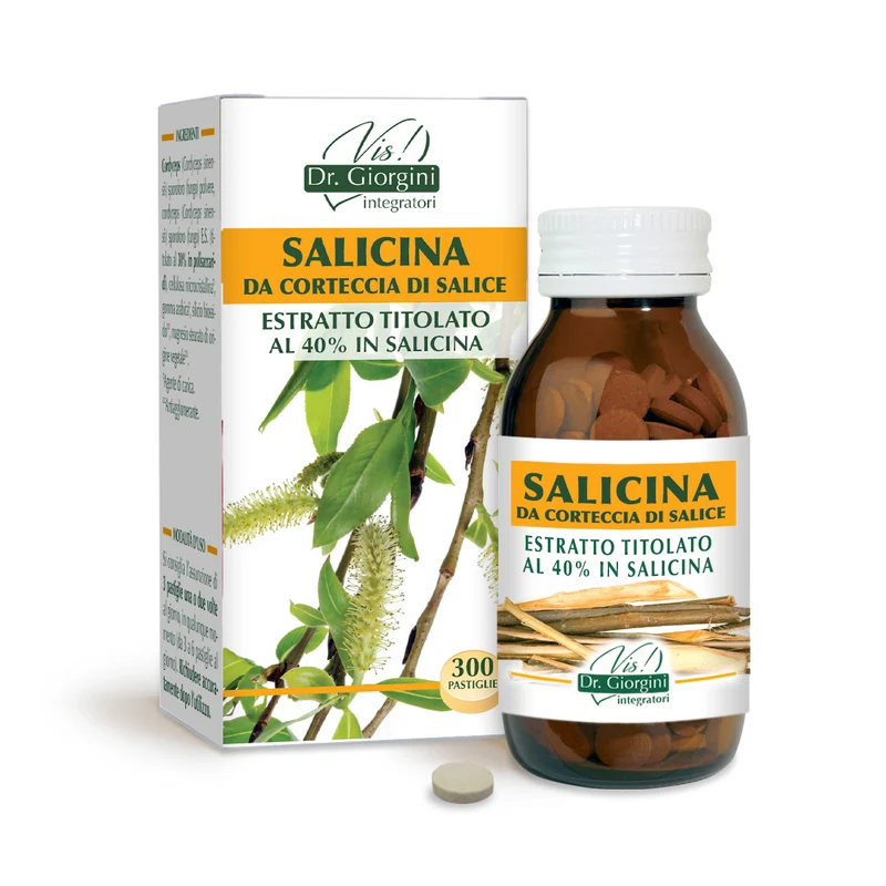Dr Giorgini Salicina da Salice Corteccia E. Tit. 300 mg 90 g — Integratore in Pastiglie