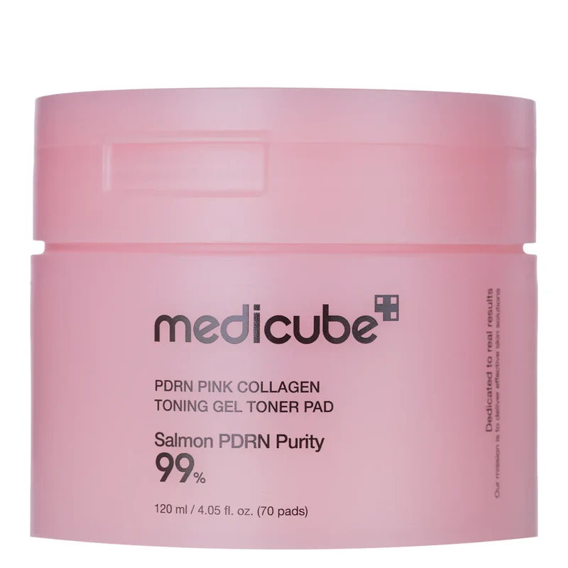 Medicube PDRN Pink Collagene Tonning Gel Pad 70 pz — Tonico in dischetti