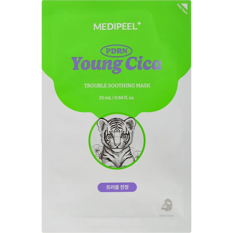 Medi-Peel Young Cica PDRN Trouble Lenitivo Maschera Lenitiva Idratante con PDRN 25ml — Maschera in tessuto