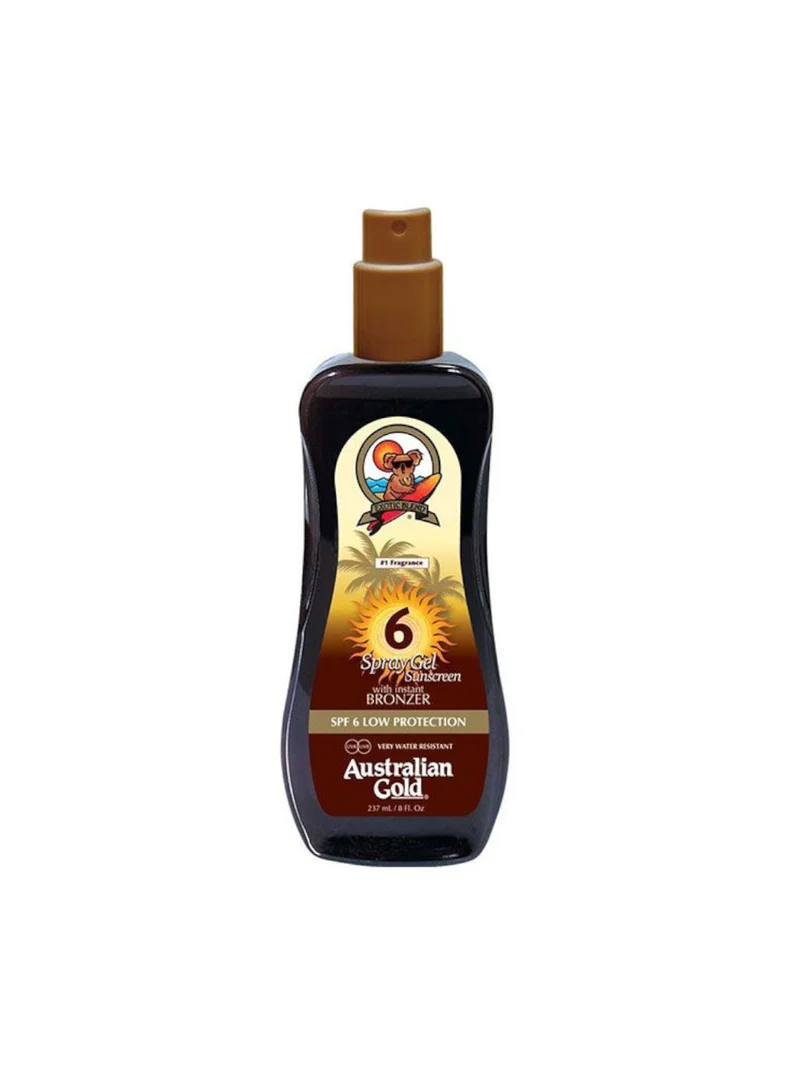 Spray Gel Sunscreen con Bronzer Spf 6